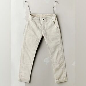 Imogene + Willie Henyce Canvas Workpant Natural Denim Double Knee Men's 34 NWT